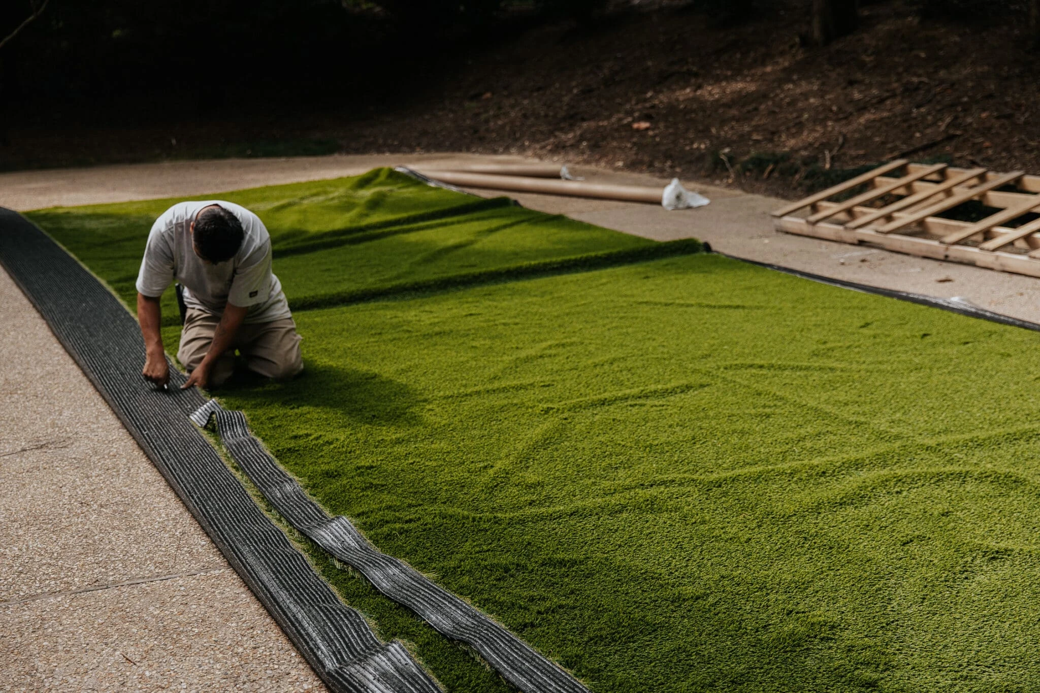 Athletic Field Artificial Turf Installation